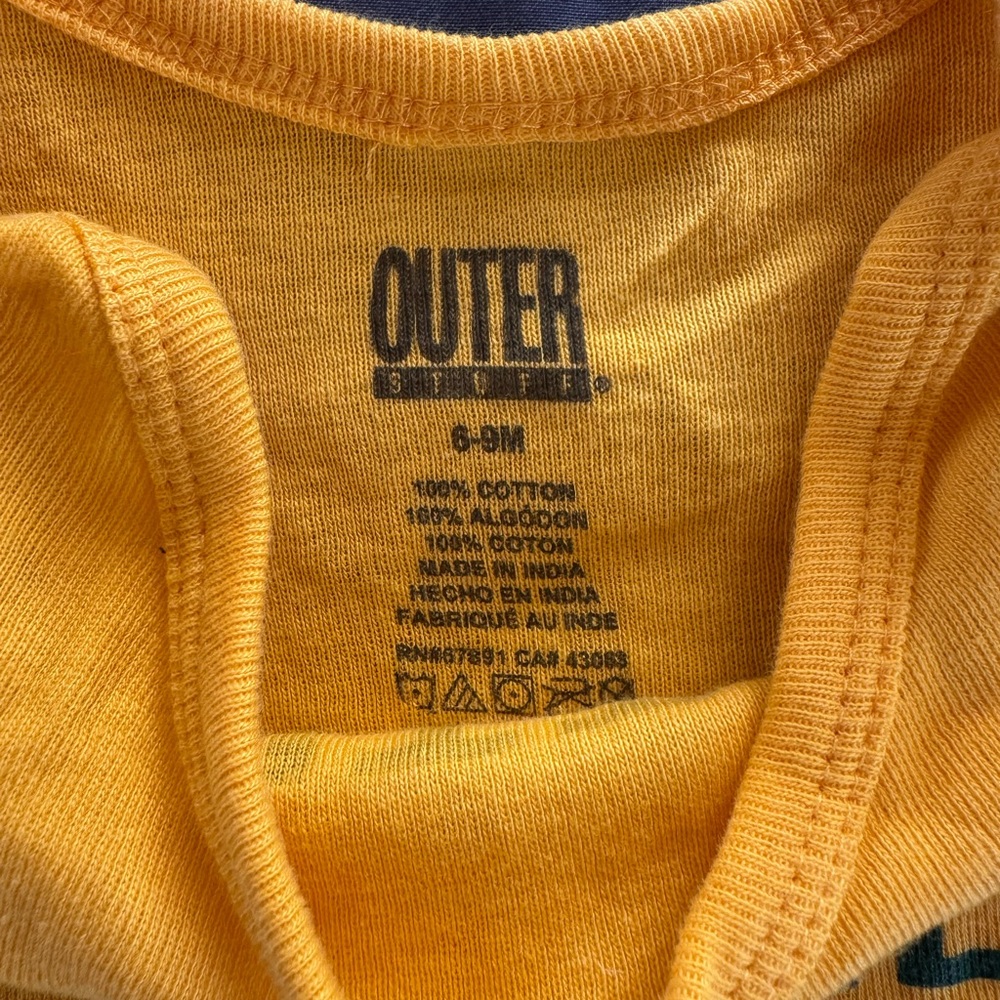Little Cheese Curd Green Bay Wisconsin Yellow Bodysuit - Picture 2 of 3